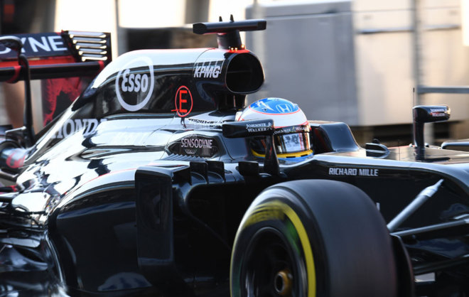 Alonso, en el circuito de Spa