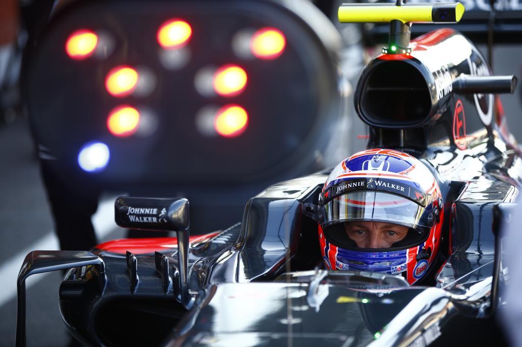 Button, a bordo de su McLaren Honda.