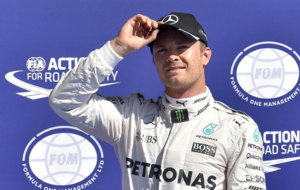Rosberg, momentos despus de lograr la pole en Spa