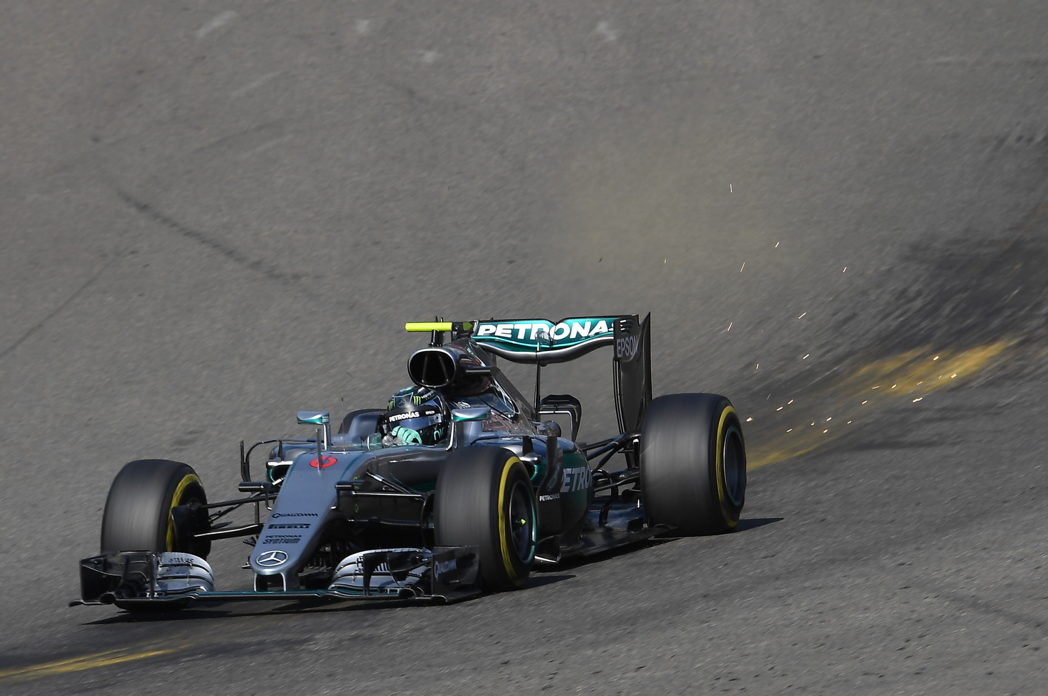 Rosberg durante la calificacin en Spa