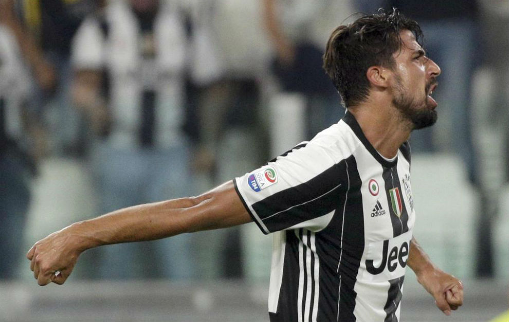 Khedira celebra un gol con la Juventus