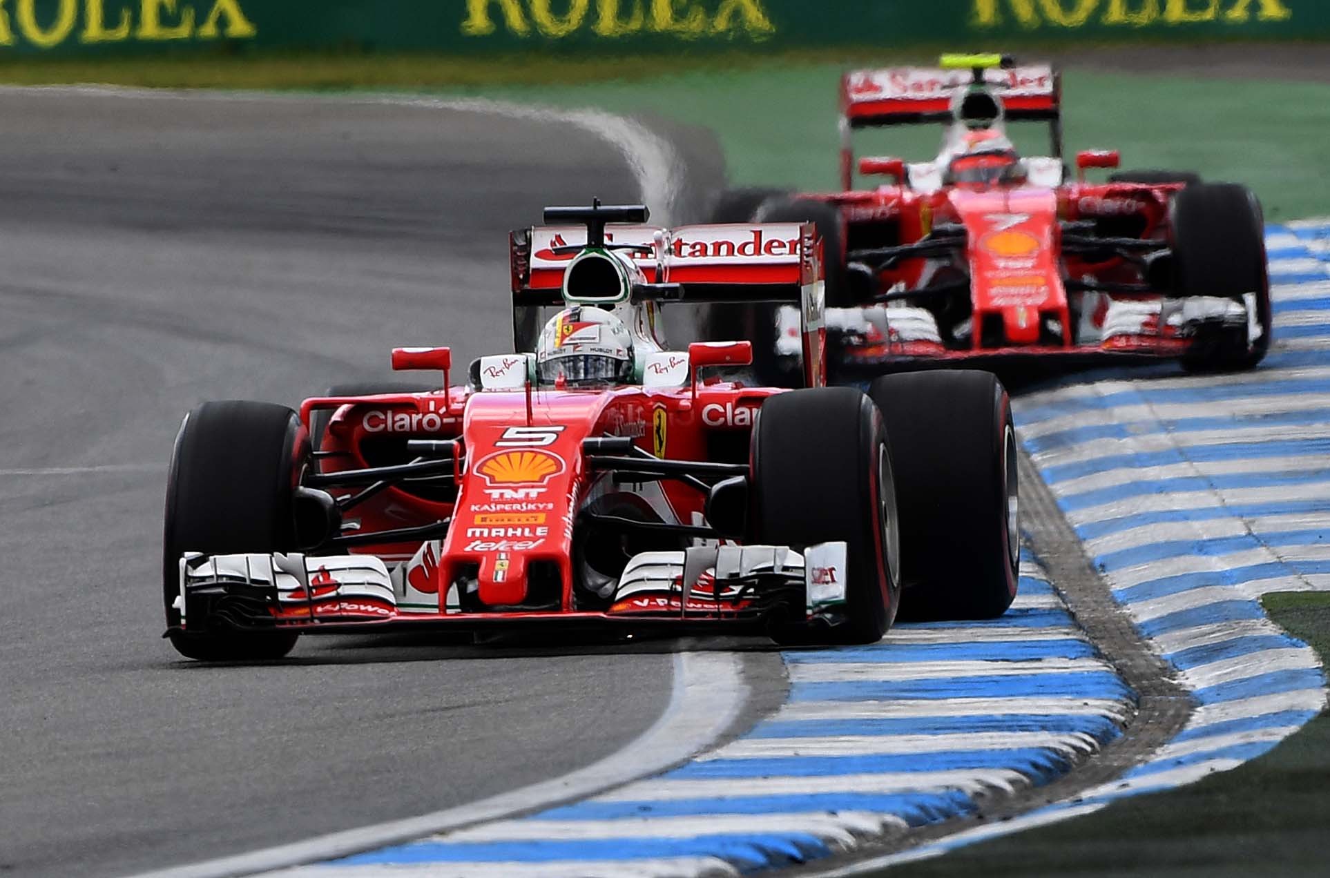 Raikkonen y Vettel, en el GP de Alemania