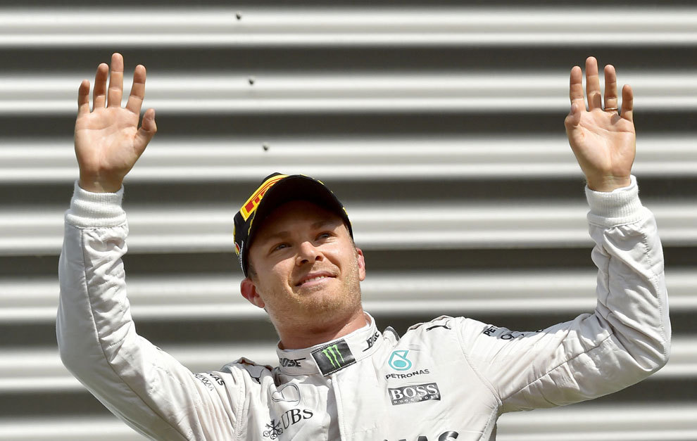 Rosberg, feliz tras conseguir la victoria en Spa