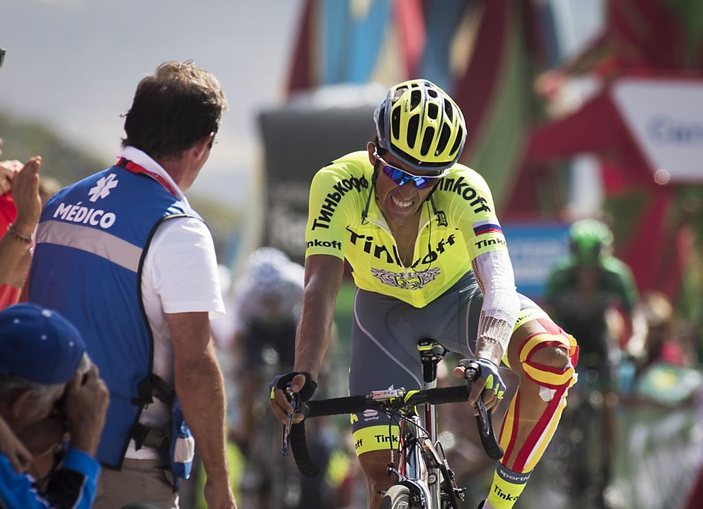Alberto Contador, al terminar la octava etapa de la Vuelta a Espaa.