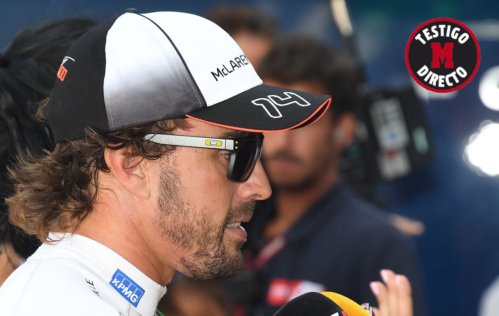 Alonso, durante el GP de Blgica en el circuito de Spa