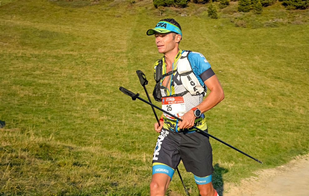 Ludovic Pommeret, durante el Ultra Trail del Mont Blanc.