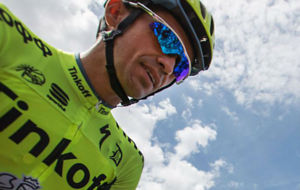 Alberto Contador, la semana pasada en la Vuelta a Espaa.