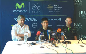 Eusebio Unzu, Nairo Quintana y Alejandro Valverde, esta tarde en...