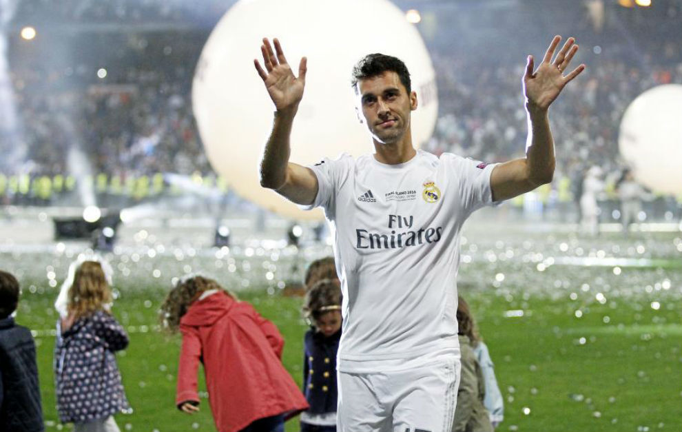 Arbeloa saluda a la aficin del Real Madrid