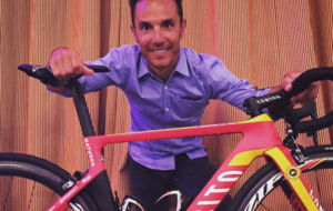 Joaquim Rodrguez, con su nueva bicicleta.