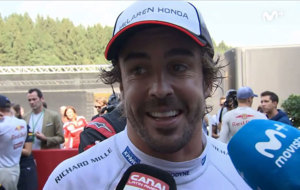 Alonso, en el circuito de Monza.