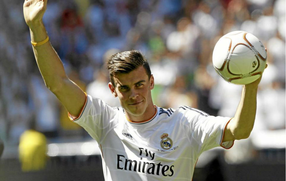 Gareth Bale el da de su presentacin en el Santiago Bernabu