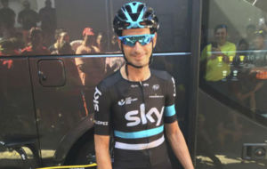 David Lpez, uno de los escuderos de Froome en la Vuelta.