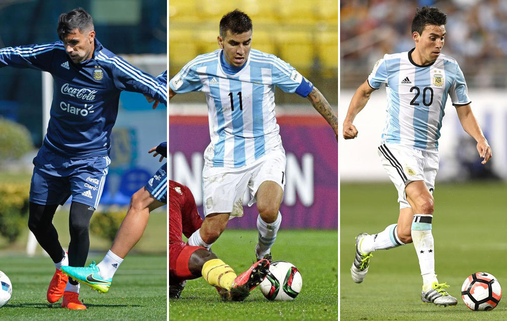 Augusto, Correa y Gaitn con Argentina.
