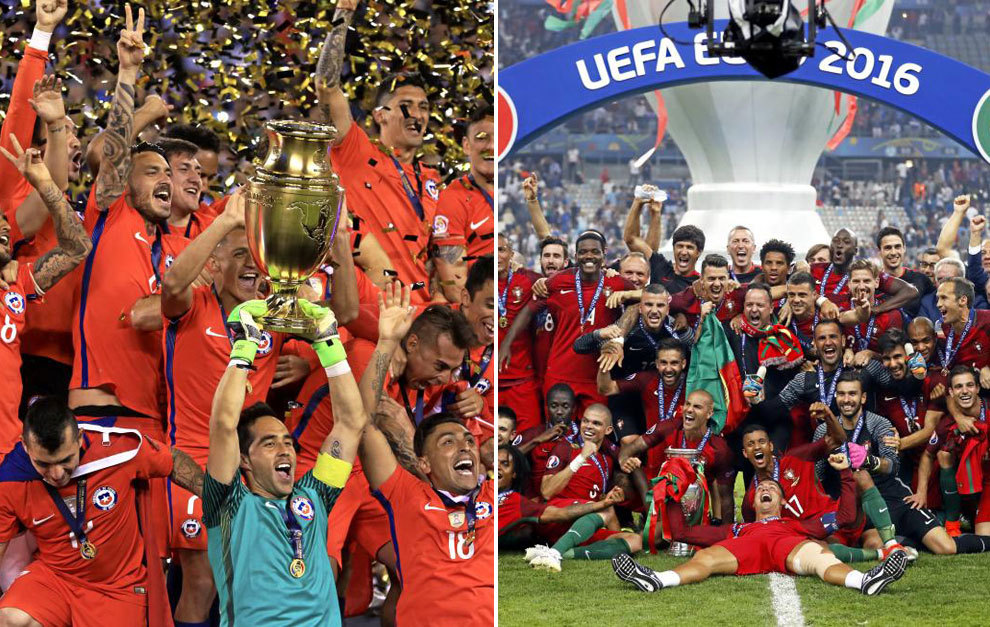Chile campen de la Copa Amrica y Portugal de la Eurocopa.