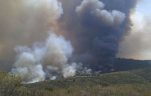 Imagen del incendio de Benitatxell.