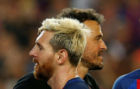 Messi y Luis Enrique se cruzan en el Camp Nou