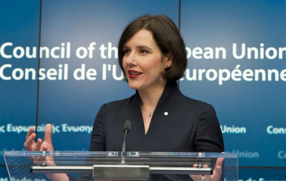 Dana Reizniece-Ozola, ministra de Finanzas de Letonia.