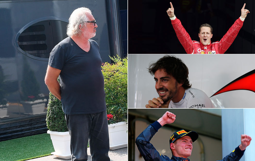 Briatore, Schumacher, Alonso y Verstappen