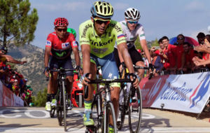 Contador, ayer en Mas de la Costa.