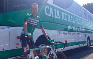 Hugh Carthy, durante la Vuelta a Espaa.