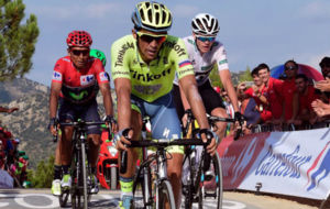 Contador, durante la Vuelta a Espaa.