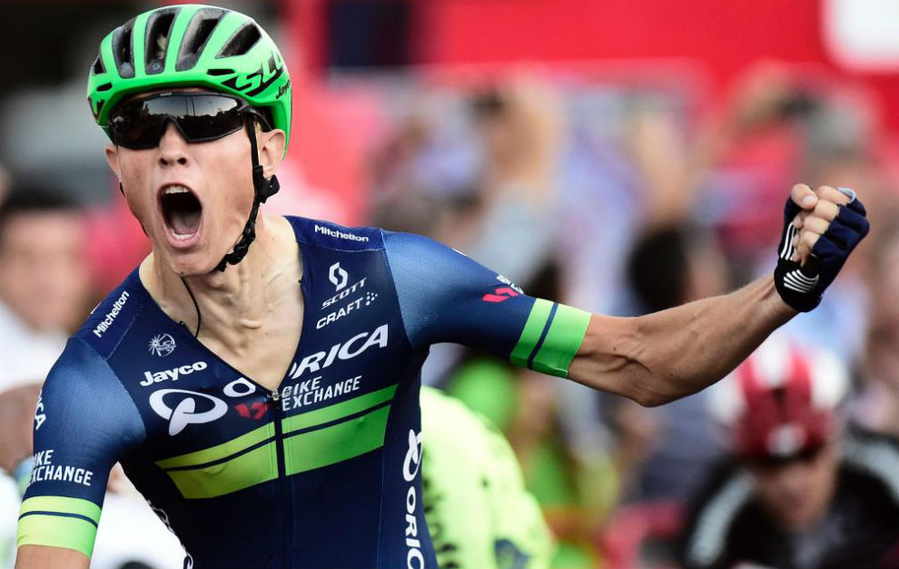Nielsen ganando la ltima etapa de la Vuelta