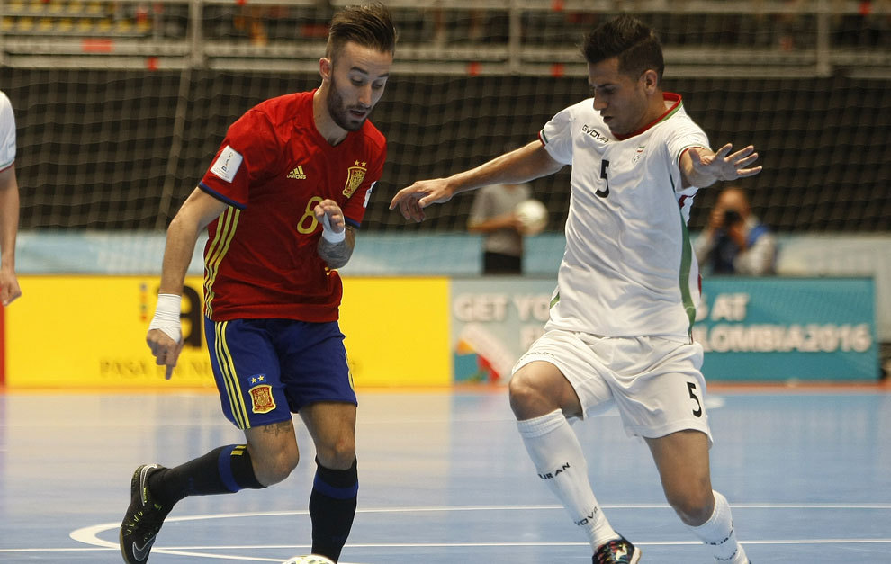 Partido del Mundial de Futsal entre Espaa e Irn