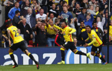 Ziga celebra su gol al United.