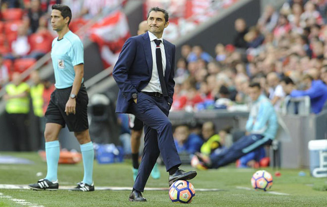 Valverde durante el partido frente al Valencia.