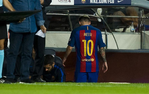 Leo Messi fue sustituido por lesin