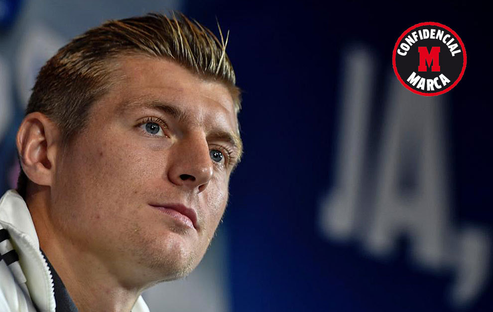 Toni Kroos during a press conference.