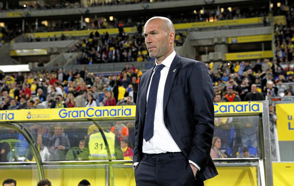 Zidane during last season&apos;s visit to Las Palmas.