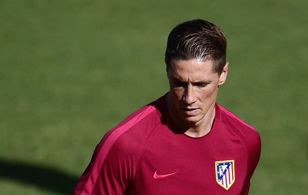 Fernando Torres durante un entrenamiento.