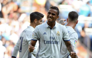 Danilo celebra un gol esta temporada con el Real Madrid