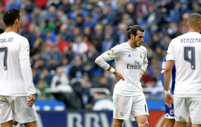 Cristiano, Bale y Karim en el partido ante el Deportivo de la campaa...