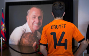 Imagen del funeral de Johan Cruyff en el Camp Nou.