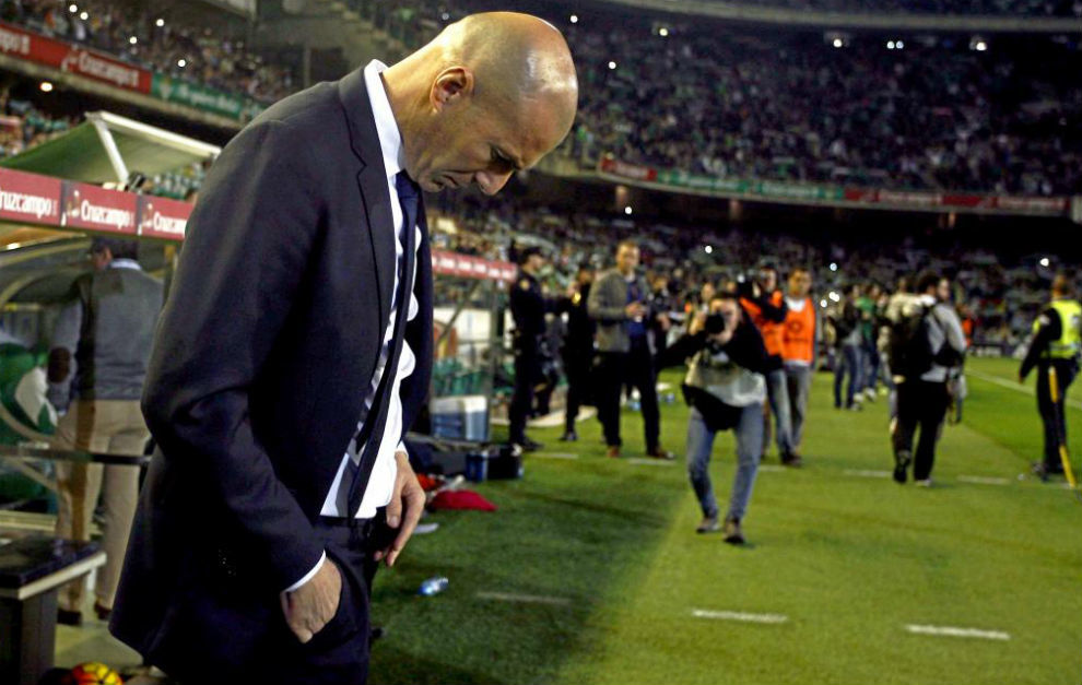 Zidane en el partido de la temporada pasada en el Villamarn
