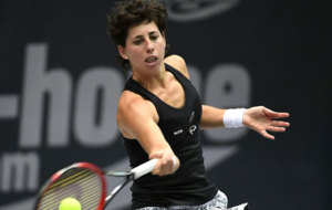 Carla Surez en el torneo de Linz.