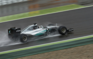 Rosberg, durante los test de hoy en Montmel.