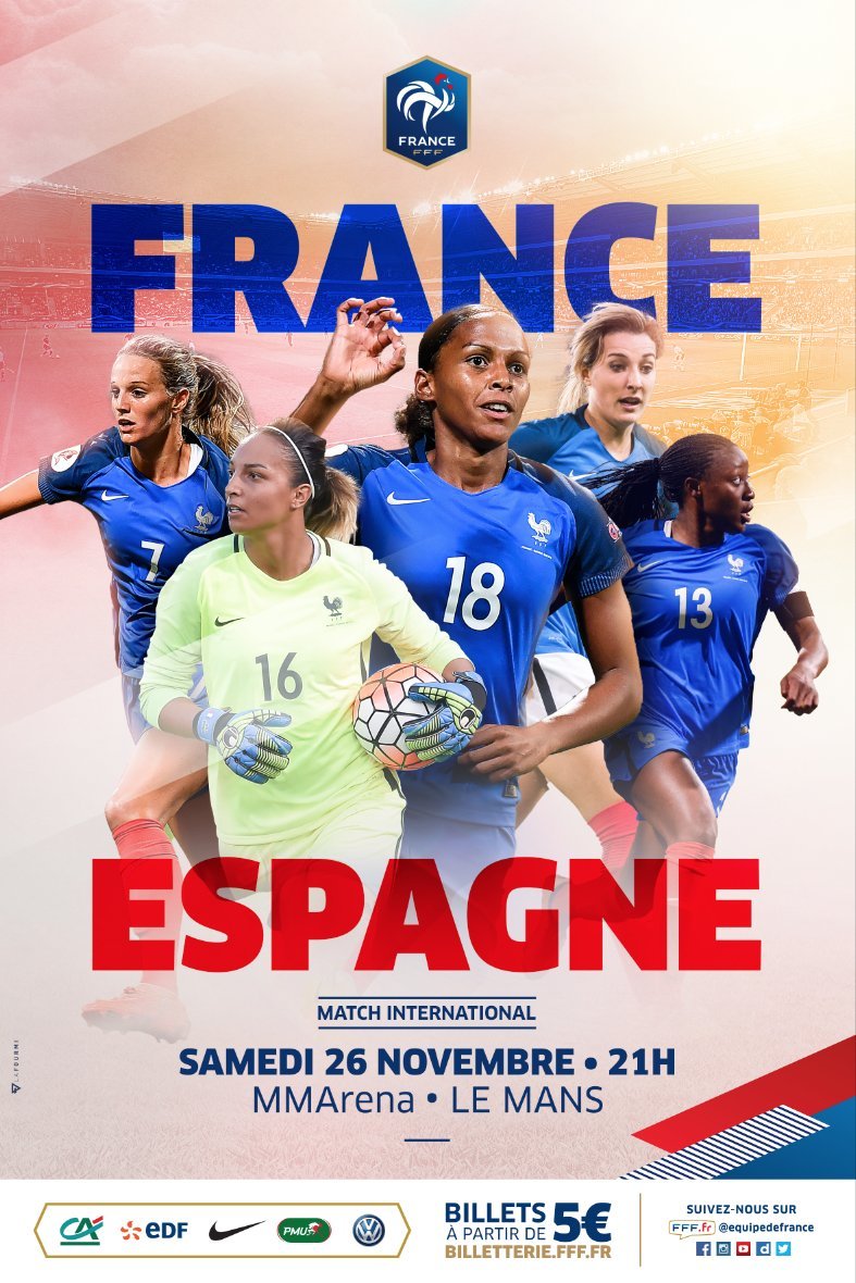 Cartel de presentacin del amistoso entre Francia y Espaa en Le...