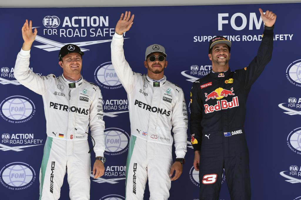 Rosberg, Hamilton y Ricciardo, los tres más rápidos de la...