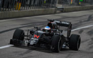 Alonso pilota su McLaren en el Circuito de las Amricas.