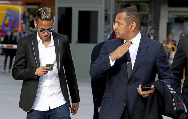 Neymar y su padre