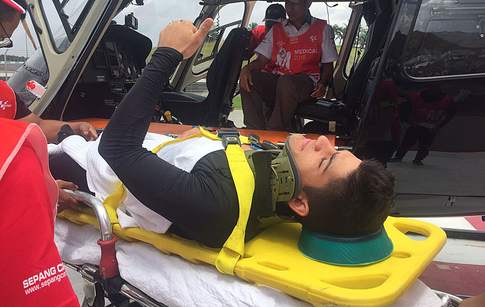 Jorge Marn, evacuado al hospital