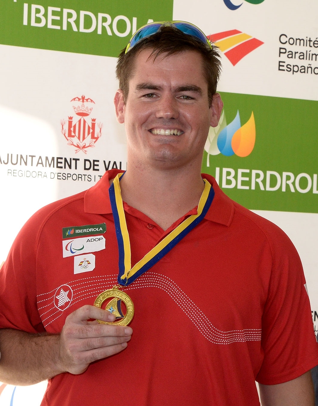 Rafa Andarias posa con la medalla de oro de campen de Europa