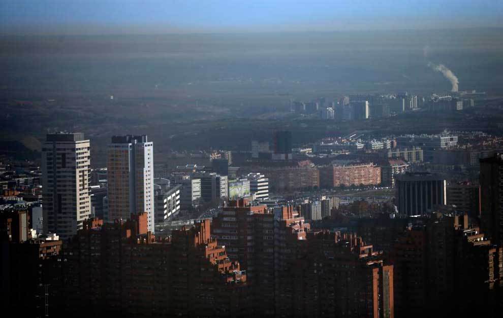 Boina de contaminacin en Madrid