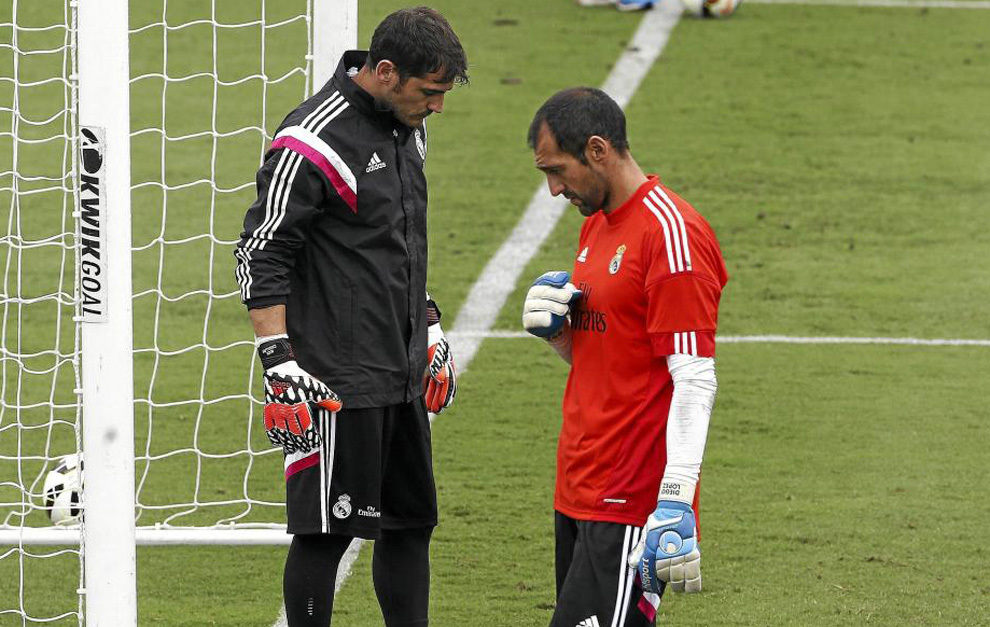 Casillas y Diego Lpez, en su etapa en el Real Madrid.