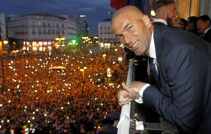 Zidane durante la celebracin de la Undcima en Madrid