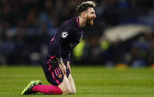 Lionel Messi durante el partido contra el Manchester City